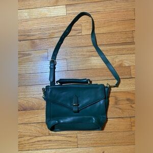 Madewell Mini Sloan Satchel Green Leather #05448